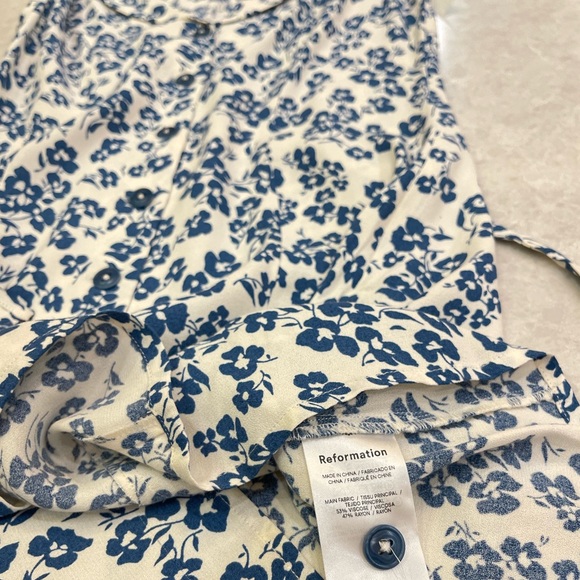 Reformation Rilynn Sleeveless Button Up Dress In Milanesa Size 0 - Picture 9 of 13